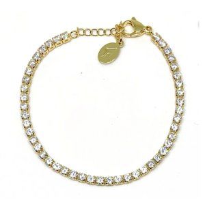 Nikki Smith Designs Shimmer Tennis Bracelet-Gold